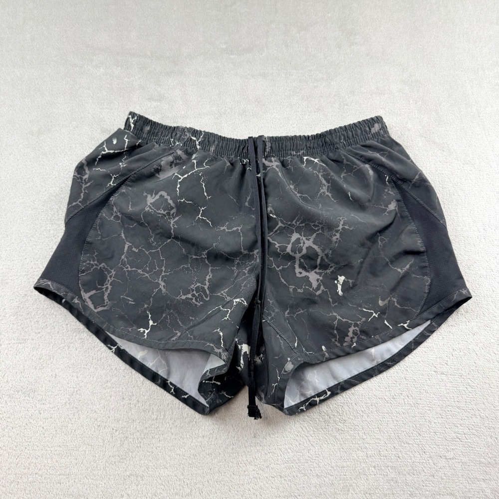 Nike Women's‎ XS Marble Print Running Shorts Black Gray